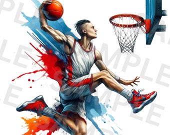 Basketball Player Png, Sublimation Design, Basketball Png, Athlete Png, Sport Png, T-Shirt Design, Digital Download, Png Designs, DTF Png