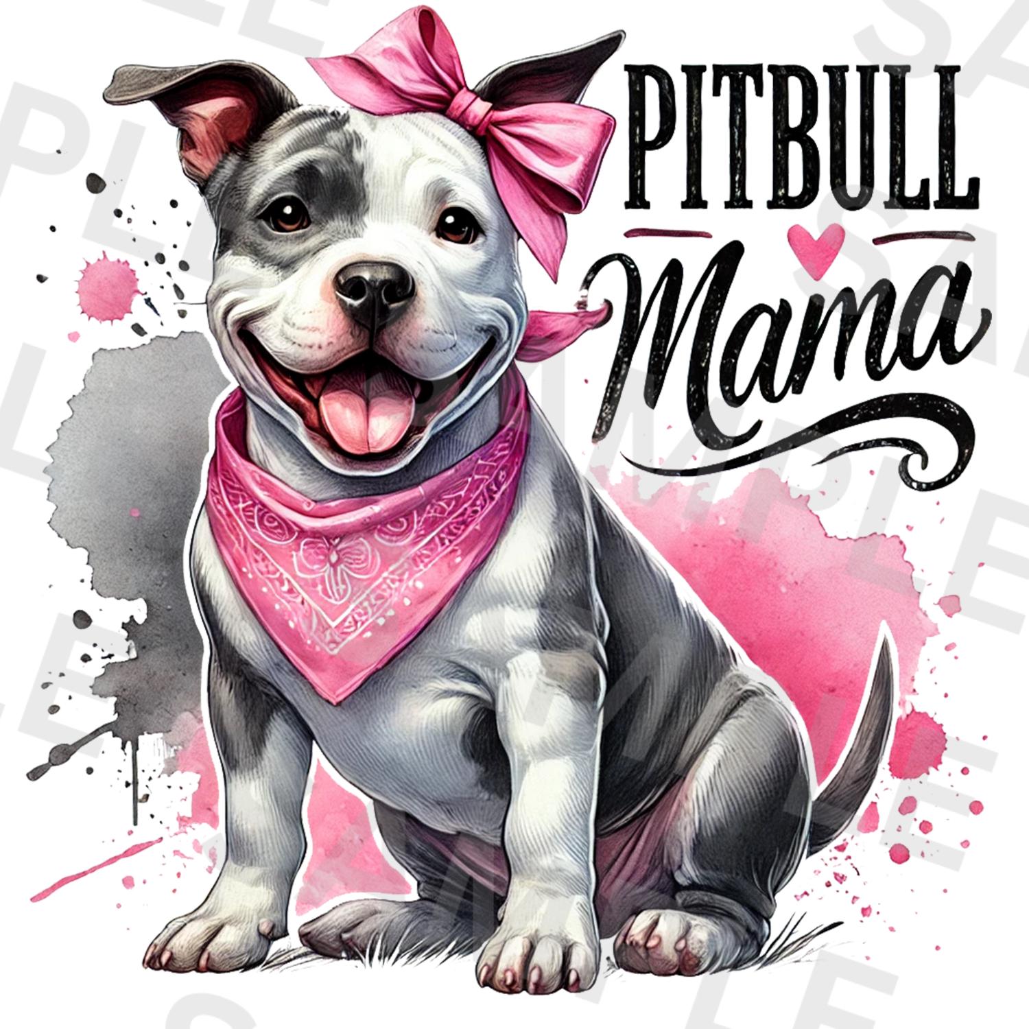 WickedGoodz Pit Bull Mom Vinyl Decal – Pink Paw Design, Perfect For Cars, Laptops & More - View #4