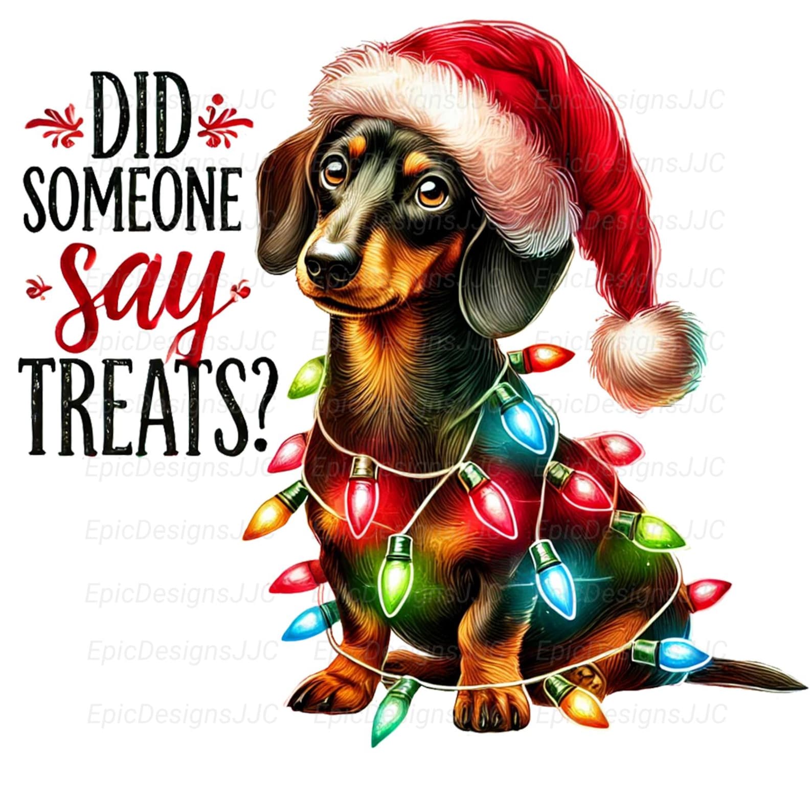 Dachshund Christmas PNG, Sublimation Design, Wiener Dog, Dachshund Png ...