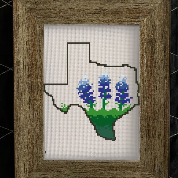Flowers of Texas Cross Stitch Etsy