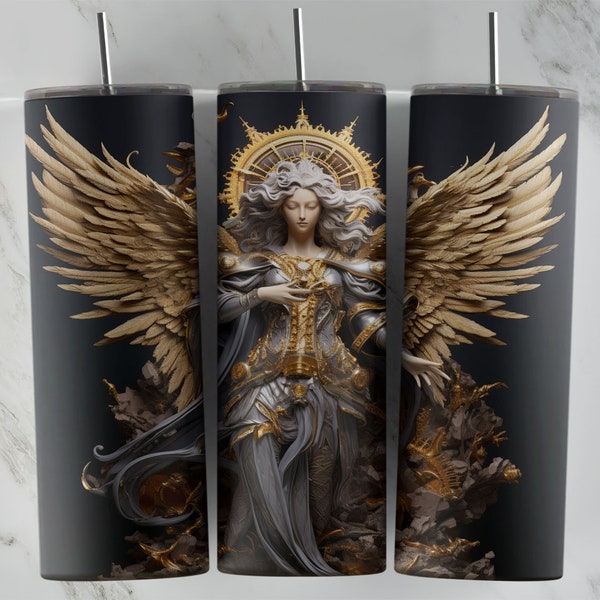 Seraphim Angel - 20oz Skinny Tumbler Design PNG File - Seraphim Image - Sublimation - Digital Download - Angel Images - AI Image