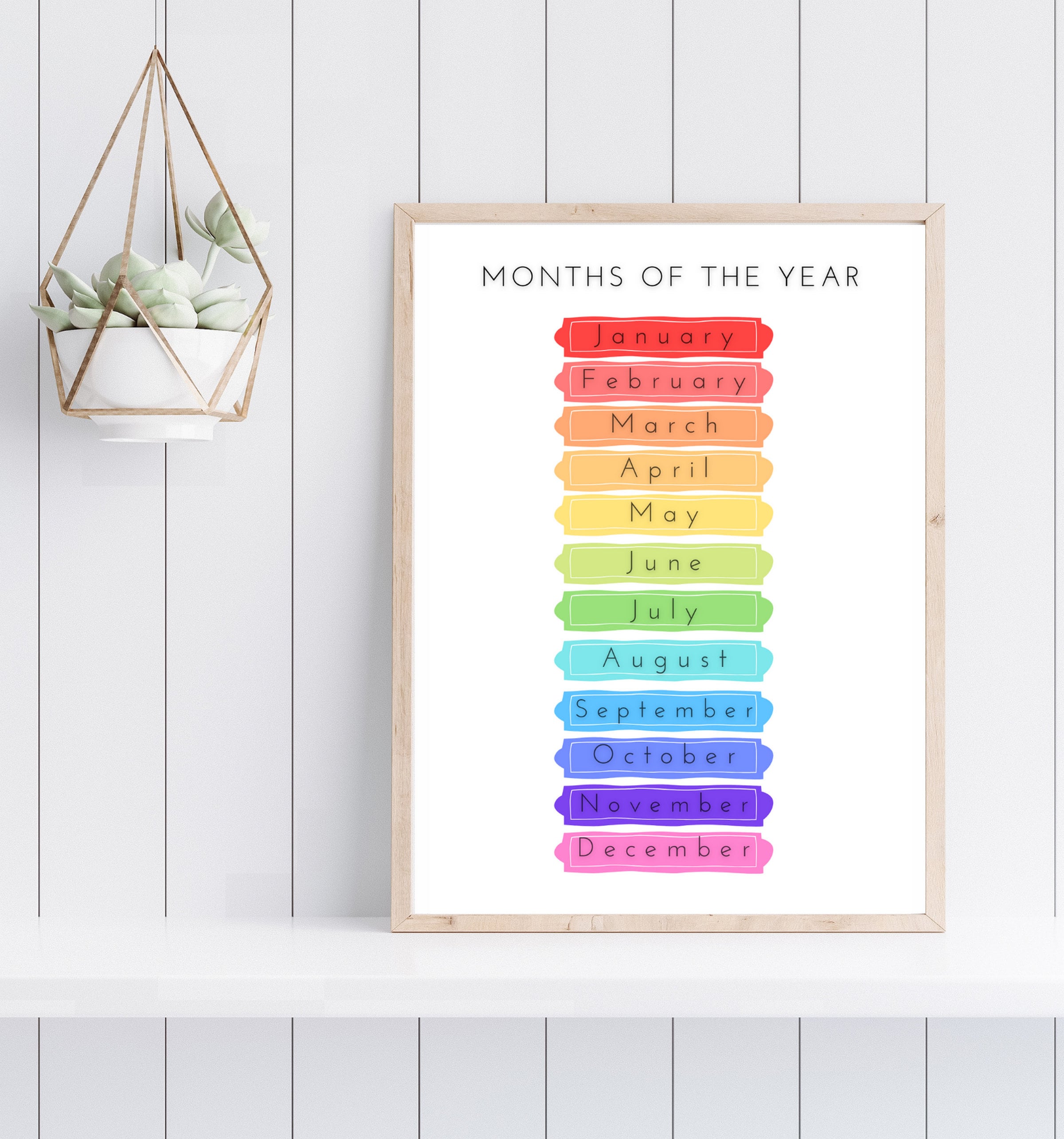 Months of the Year Print, Fill in the Blank, Educational Prints ...