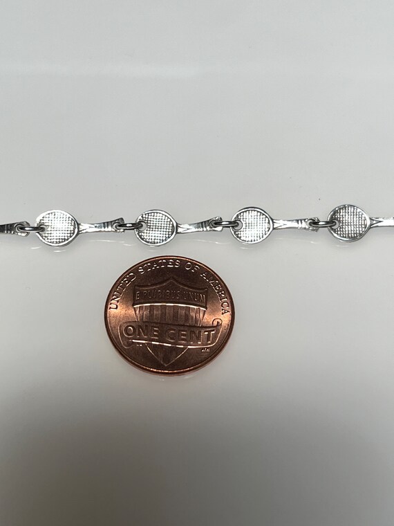 Tennis Bracelet Rackets Continuous Pattern Sterli… - image 6