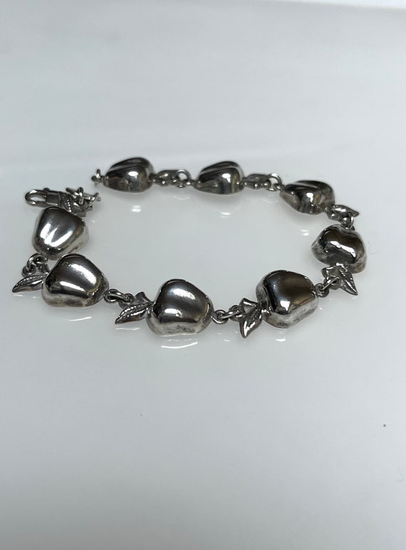 APPLE Continuous Pattern Silver Bracelet Unique C… - image 1