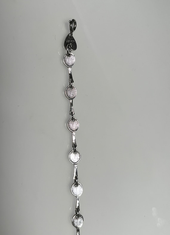 Tennis Bracelet Rackets Continuous Pattern Sterli… - image 5