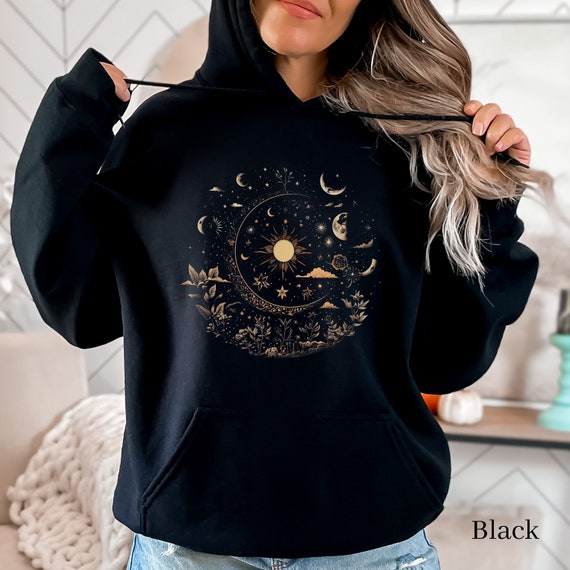 Magical Moon Sweatshirt, Witchcore Hoodie, Mystic Moon Sweater