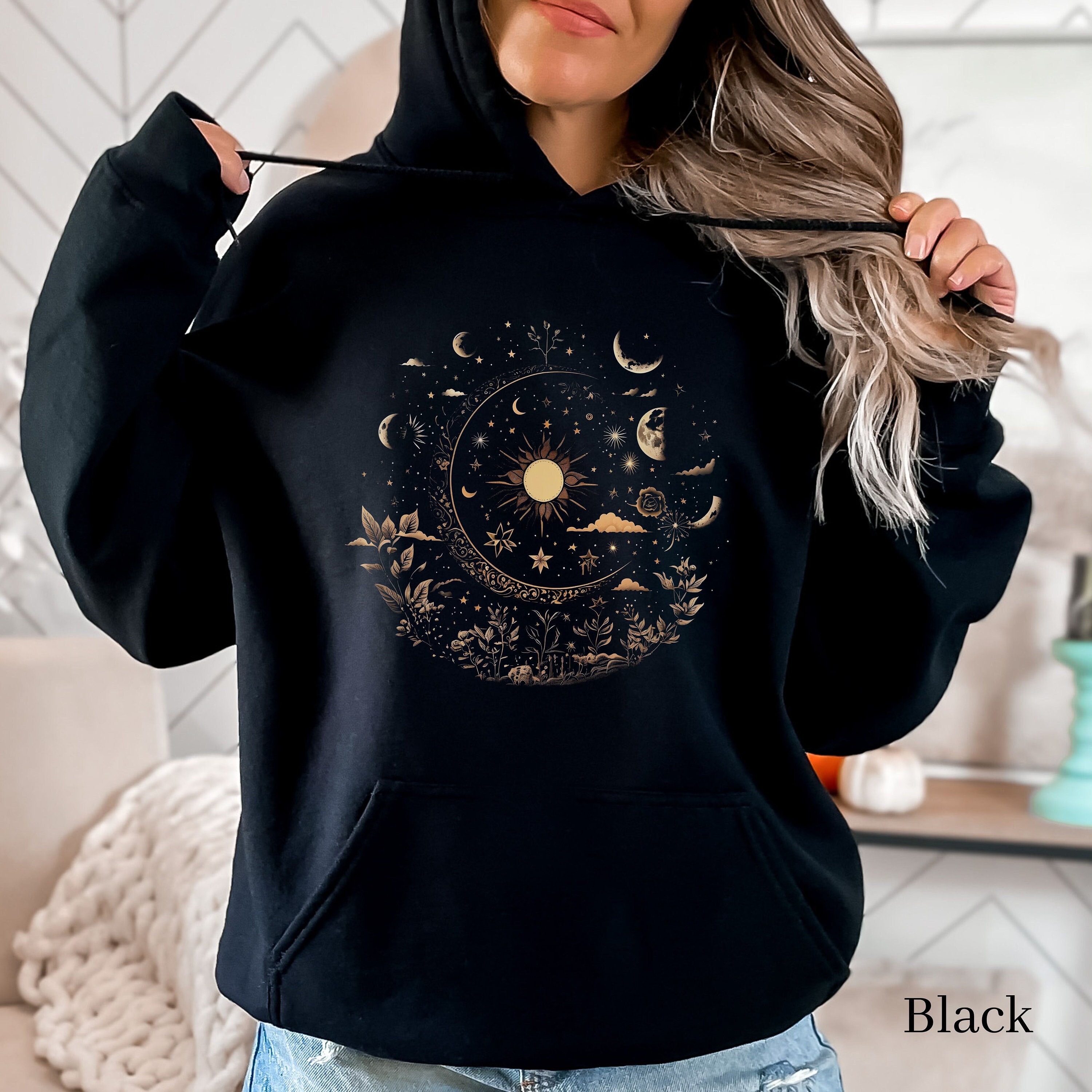 Magical Moon Sweatshirt, Witchcore Hoodie, Mystic Moon Sweater