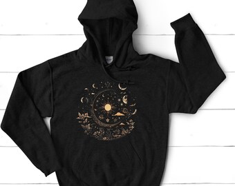 Magical Moon Sweatshirt, Witchcore Hoodie, Mystic Moon Sweater