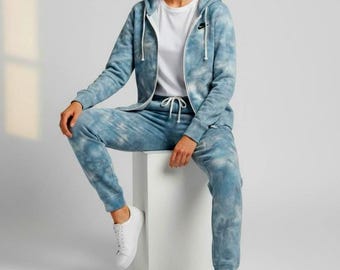 XL Nike Club Fleece Sweatsuit, Hand-Dyed Tie-Dye Hoodie & Sweatpants Set