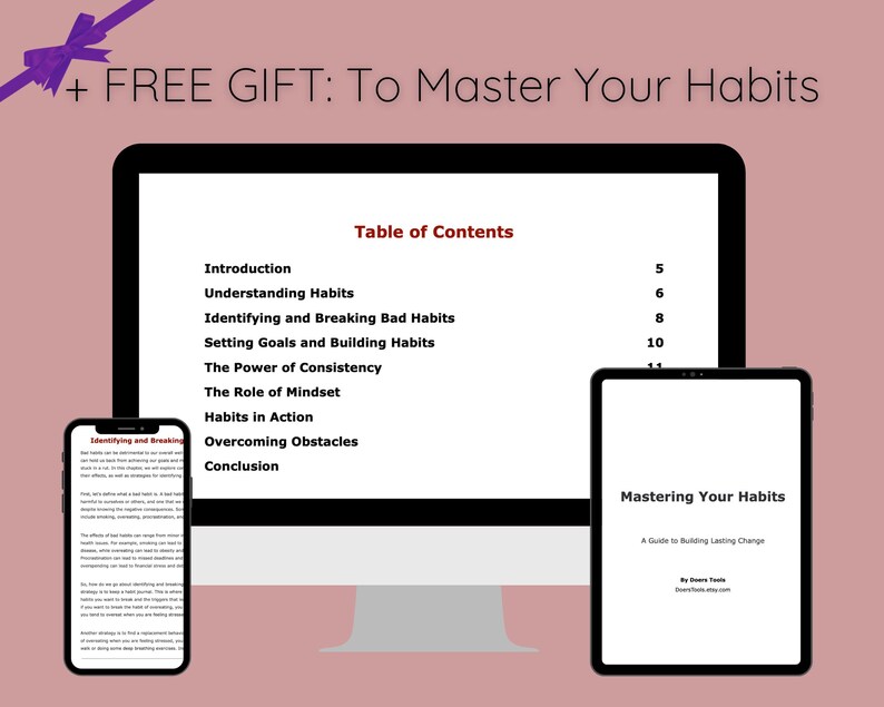 Habit Tracker Google Sheet 2023 & 2024 Digital Goal Planner Etsy Canada