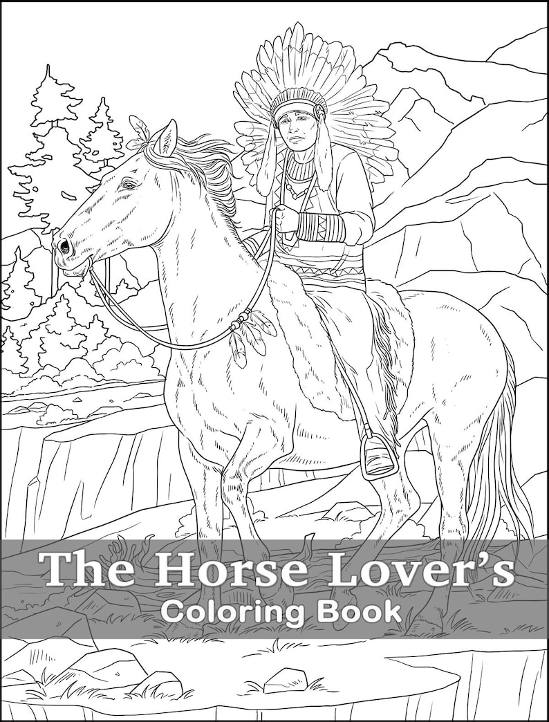 The Horse Lover's Coloring Book - 30 Beautiful Equine Illustrations in