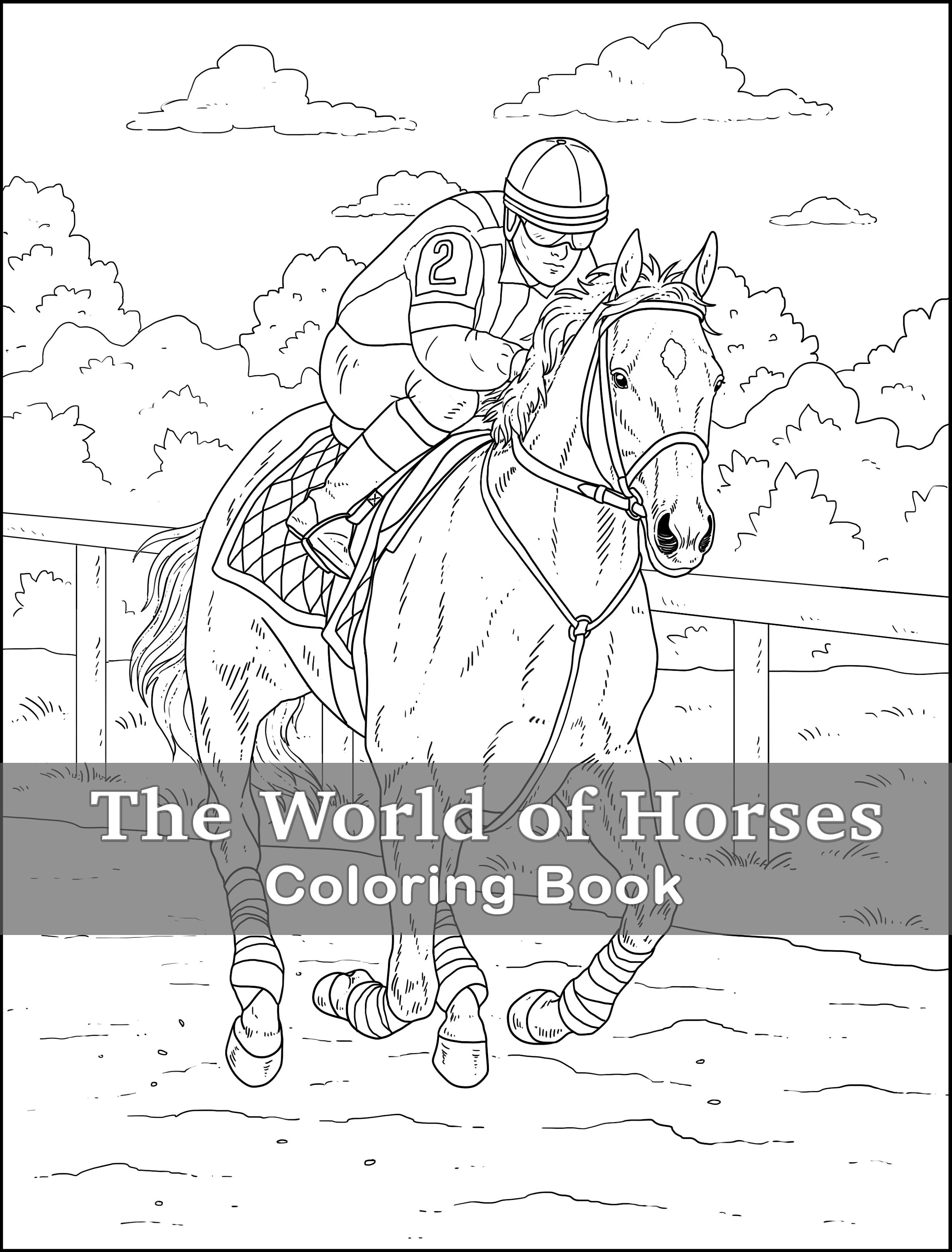 The World of Horses Coloring Book - 30 Beautiful Equine Illustrations ...