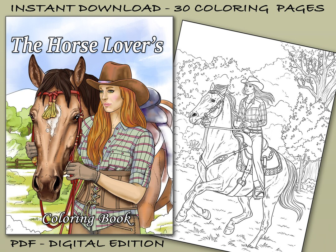 The Horse Lover's Coloring Book 30 Beautiful Equine Illustrations in