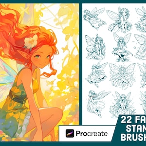 22 pinceaux de fées pour procréer - Paquet de pinceaux d&#39;illustration Pixie