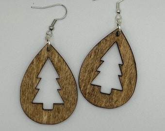 Christmas Tree Teardrop Earrings