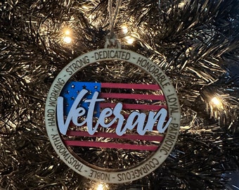 Veteran Christmas Ornament
