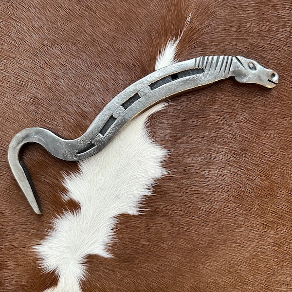 Horse Head Hoof Pick / Horseshoe Hoof Pick / Horse Hoof Pick / Hand Forged Hoof Pick