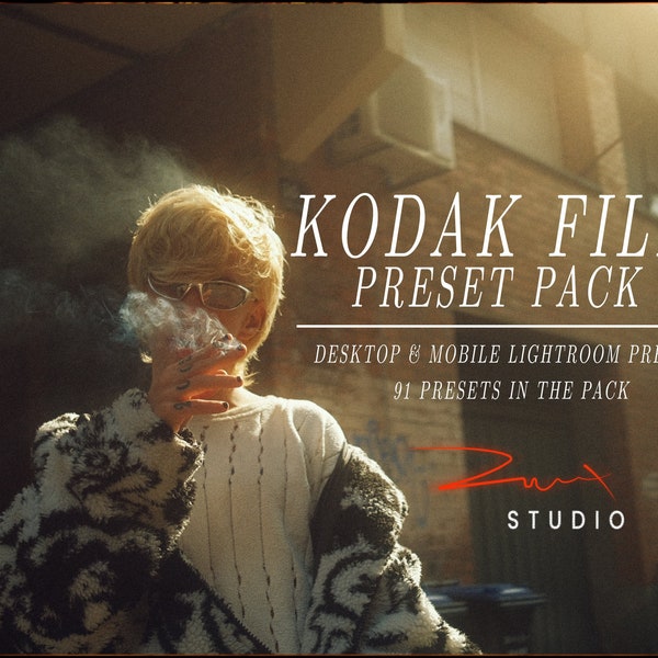 90+ KODAK Film Lightroom Mobile & Desktop Presets | Analog 35 mm | Film Aesthetic | Instagram Filters | Kodak Portra