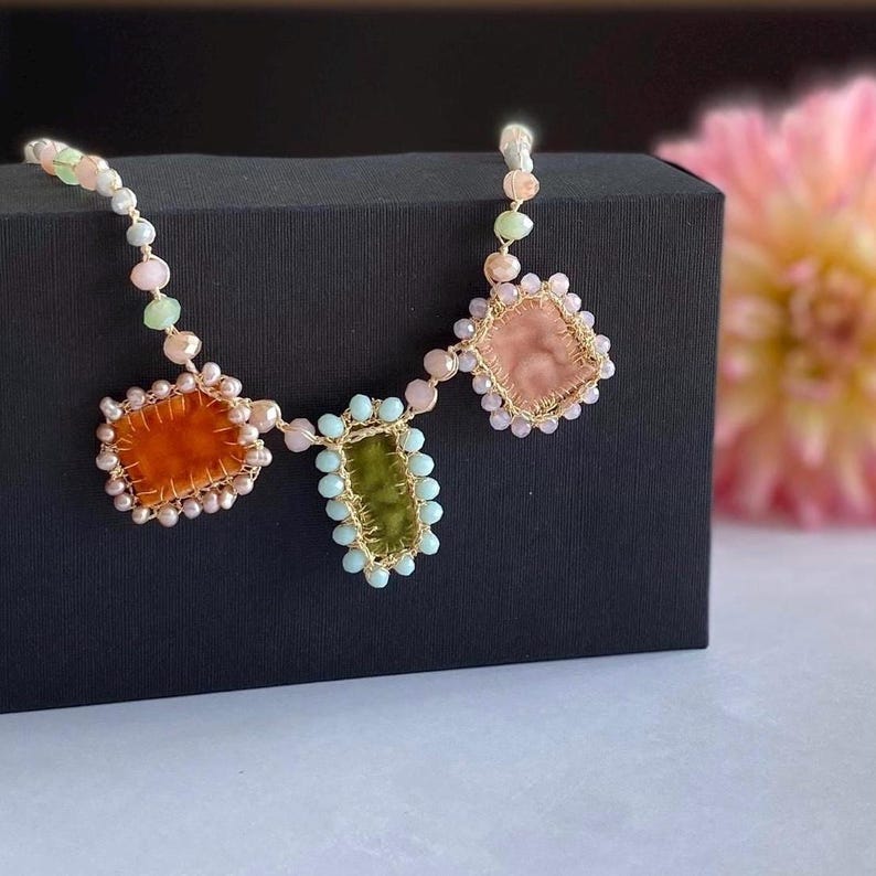 Necklace  could be a perfect gift for best friend, sister or mother. It comes in a lovely  black box and is ready for gift giving.