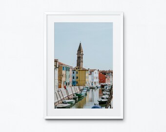 Venice Italy Photography Print: Colorful Buildings, Travel Wall Art