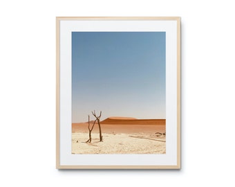 African Desert Art Print, Framed Boho Wall Art