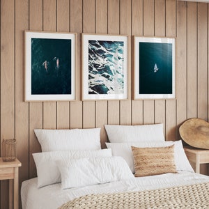 Open Ocean Wall Art Set of 3, Ocean Gallery Wall Set
