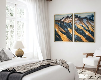 Mountain Photography Print Set: Snowy Peaks Wall Art (Digital Download)