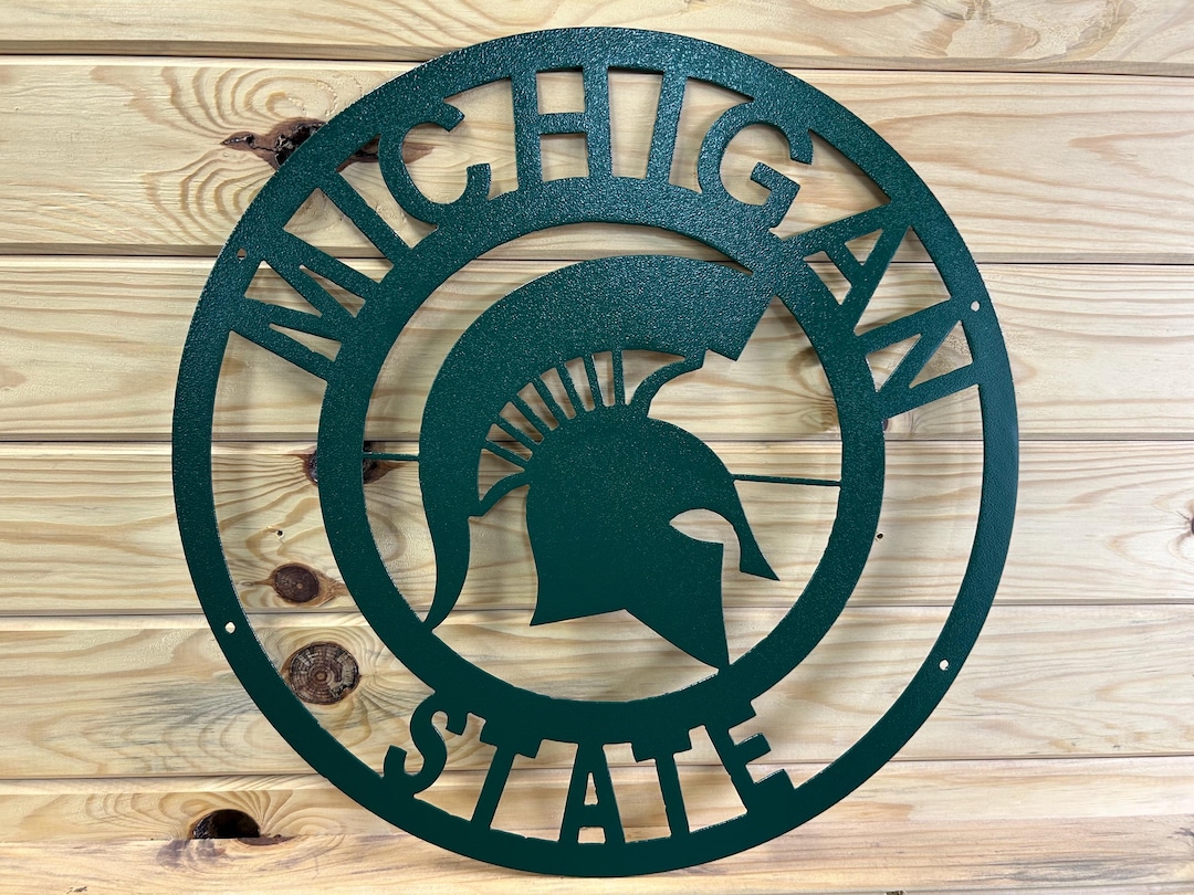 Michigan State Custom Metal Sign- Home Decor- Sports Fan - Football ...