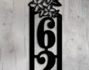 Flower vertical address sign