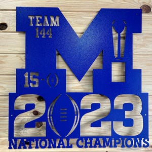 Michigan championship custom metal sign