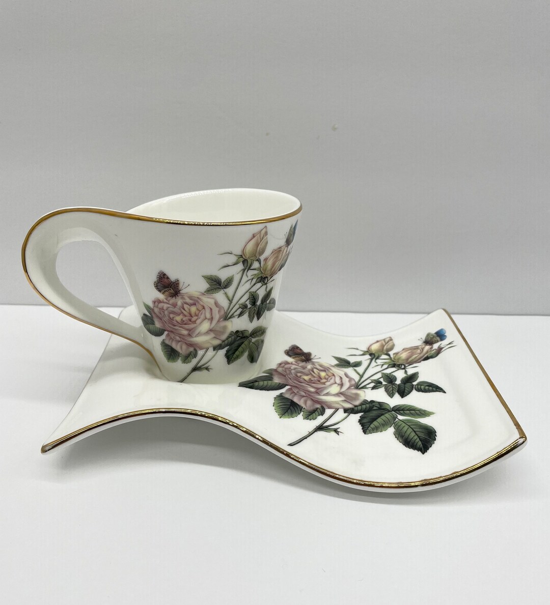 Vintage Adeline Collection Pink Roses Porcelain Tea / Coffee Cup and