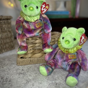 TY Birthday Collection Beanie Babies - 2 August Bears - WITH TAGS