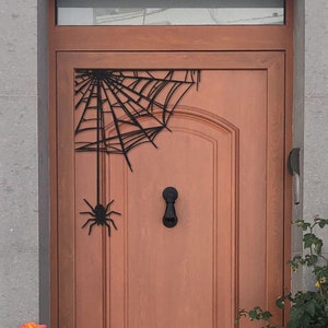 Spider Web Metal Sign,Halloween Gift,Halloween Door Decor,Spider Halloween Decor,Spider wall art,Door Hanger,Halloween Wall Art,Cobweb