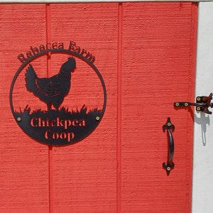 Personalized Chicken Coop Metal Sign Name,Chicken Coop Decor For Farm Decor,Gift For Farmer,Hen House Sign,Farm House Decor,Ranch Decor
