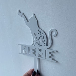 Custom Cat Memorial Stake Sign,Pet Grave Markers Sign, Metal Sign With Stake, Cat Loss Gift,Sympathy Sign, Remembrance Stake, Garden Decor