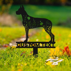 Custom Great Dane Memorial Stake Sign,Pet Grave Markers Sign,Great Dane Metal Sign With Stake,Pet Loss Gift,Sympathy Remembrance Stake