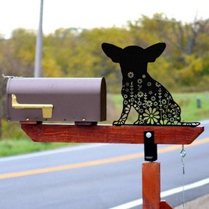 Custom Pet Mailbox Topper,Dog Metal Sign,Chihuahua Bulldog Cat Bunny ,Metal Mailbox Topper,Waterproof Outdoor Sign,Mailbox Decor