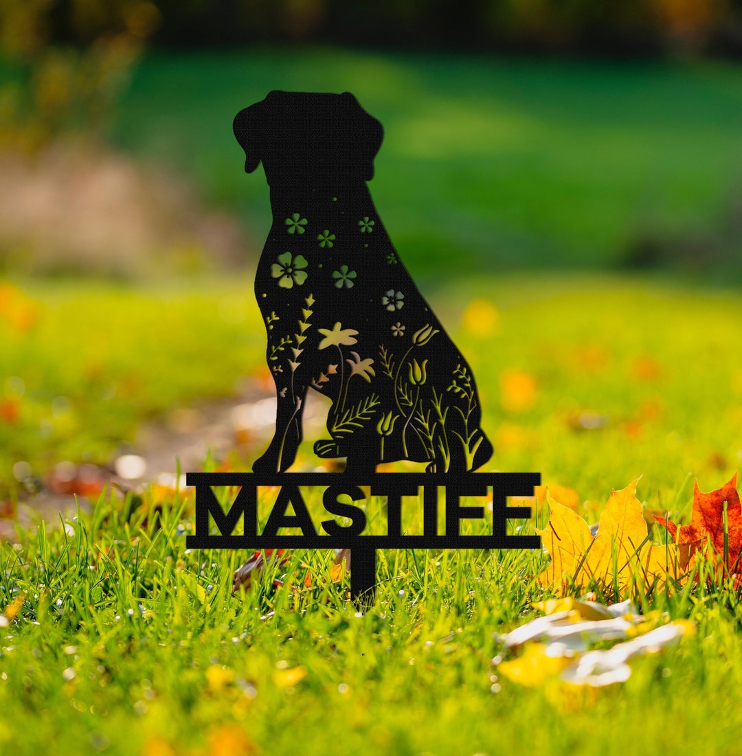 Custom Mastiff Memorial Stake Sign,pet Grave Markers Sign, Metal Sign ...