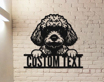 Personalized Poodle Dog Metal Sign,Custom Poodle Dog Wall Art,Dog House Decor,Room Decor,Pet Lover Gift,Pet Wall Decor