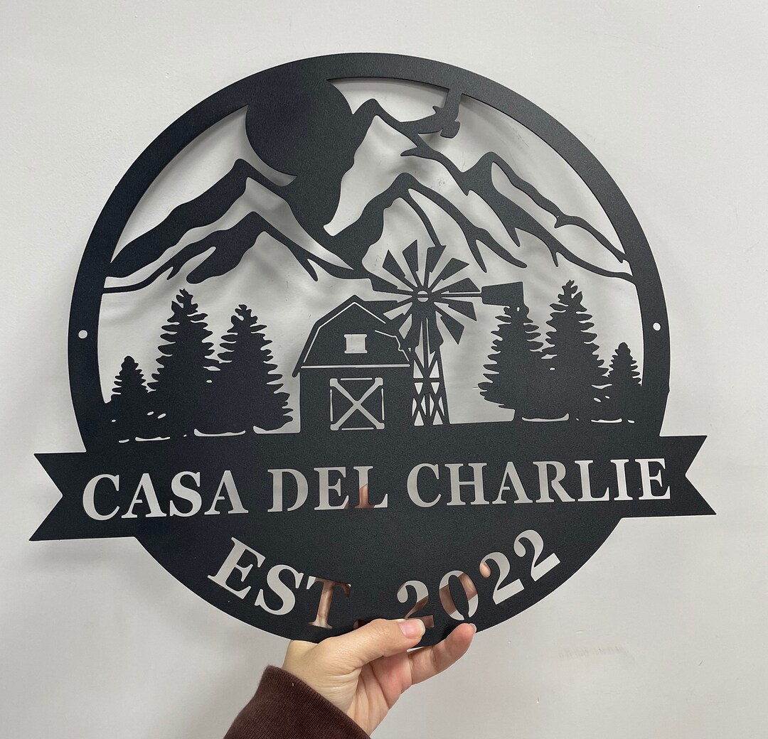 Custom Barn Sign Name,farm House Decor,ranch Sign,led Lights