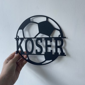 Custom Soccer Metal Sign,Personalized Soccer Metal Wall Art,Soccer Player Metal Sign,Soccer Wall Decor,Sport Sign,Soccer Player Name Sign