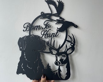 Personalized Hunting Metal Sign, Deer Hunter Gift, Hunting Wall Art