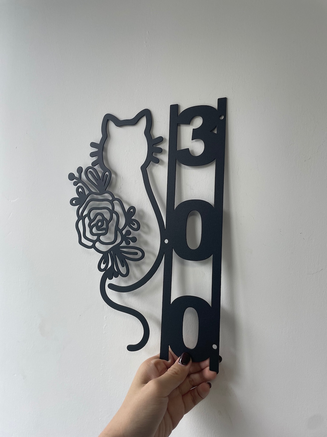 Custom Cat House Number Sign,address Plaque Wall Art,address Number
