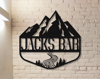 Personalized Bar Wall Art,Bar Metal Sign,Home Bar Decor,Custom Bar Sign Name,bartender gift,Whiskey Decor,Indoor decor