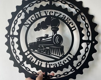 Custom Train Metal Sign,Railway Wall Art for Train Room Decor,Personalized Railroad Sign,Train Sign For House Decor,Housewarming Gift