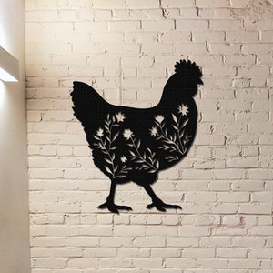 Chicken Metal Sign,Chicken Coop Wall Decor,Chicken Wall Art,Hen House Decor,Farm Wall Hanging,Metal Farm Sign,Farm Gate Sign