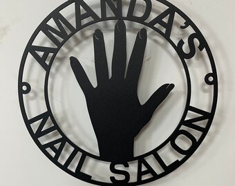 Custom Salon Sign Name,Nail salon Sign,Personalized Beauty Salon Sign,Nail Salon Decor,Manicurist Gift,Beauty Salon Decor,Work Shop Decor