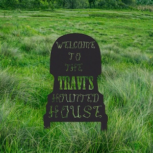 Custom Halloween Grave Name Metal Sign,Halloween Stake Sign,Halloween Gift,Halloween Decor,Gravestone Personalized,Haunted House,Yard Decor