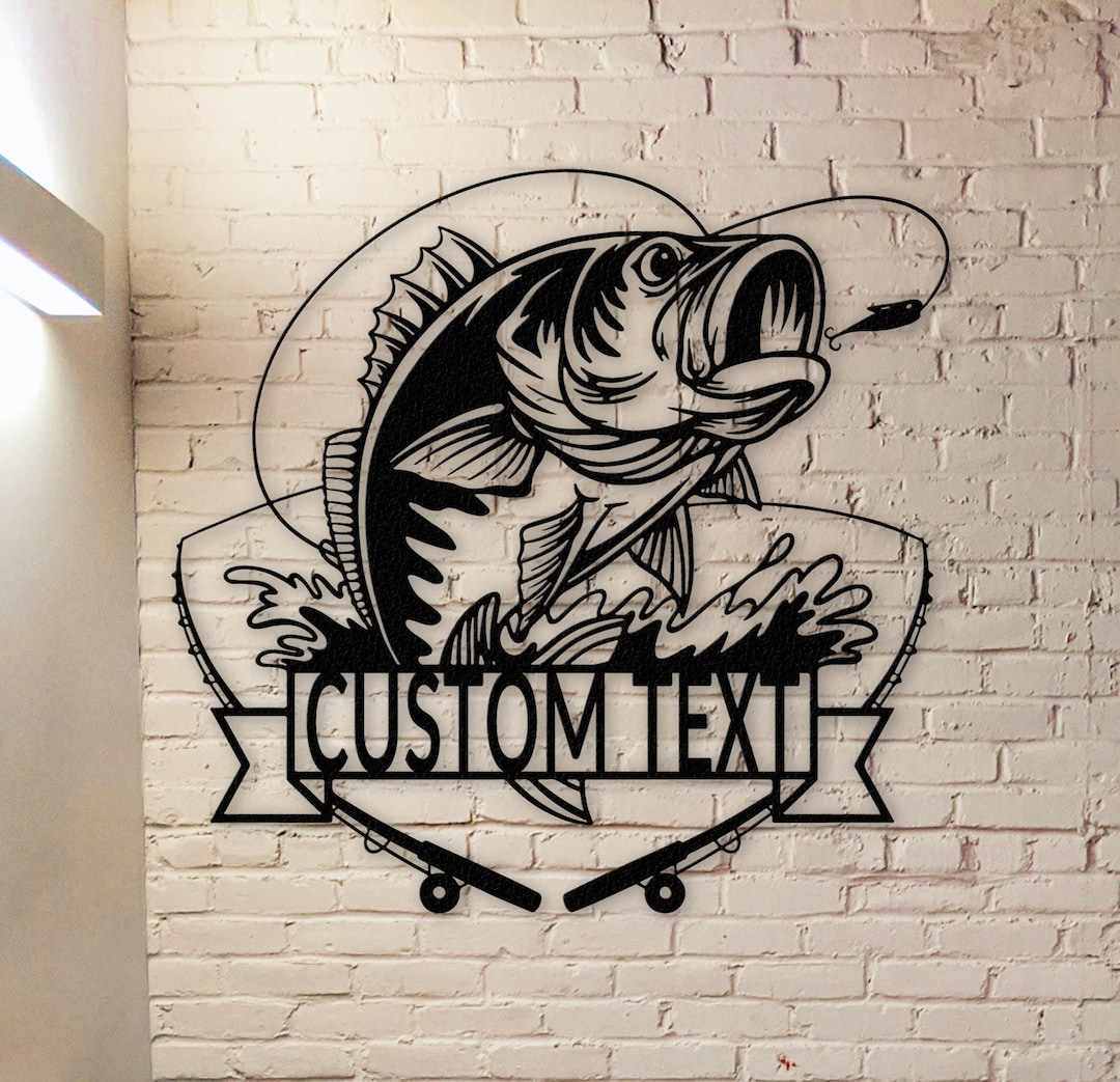 Custom Metal Fish Sign,fishing Gifts for Men,personalized Fishing Metal