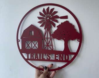 Custom Barn Sign,Barn Decor,Farm house Sign, Personalized Barn House Wall Art,Outdoor Scenery Sign,Yard Decor,Metal Farm Barn Sign